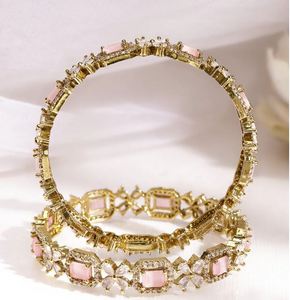 Pulseras de Latón Chapado en Oro para Mujer con Perlas de Imitación y Patrón Geométrico, Joyería Romántica para Fiestas, Certificadas por Terceros - Product Image 3