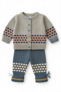 Infant Winter Apparel <b>Bundle</b> Soft <b>Baby</b> Knit Clothing Comfortable Warm Outfit For Newborn Custom Logo Supply - Product Image 2