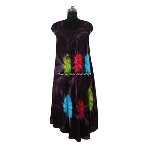 Nouvelle robe pour femme en tissu rayonne imprimé style tie-dye, élégante robe de soirée sans manches pour femme - Product Image 4
