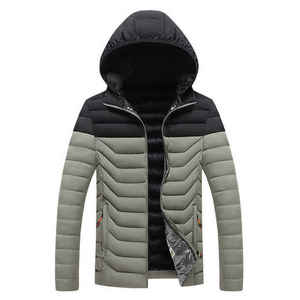 Mens Puffer Jackets Man Jackets Custom Color Hooded <b>Lightweight</b> Wholesale Bubble Filled Quilted Polyester Logo Patch Puffer - Product Image 3