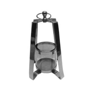 Home Decoration Glass and Iron Decorative Unique <b>Lantern</b> Shiny Silver Finish Modern Design <b>Candle</b> <b>Holder</b> for Party Decor - Product Image 1