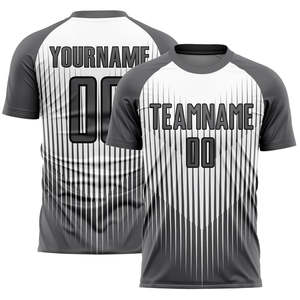 เสื้อฟุตบอลตาข่ายระบายอากาศ โพลีเอสเตอร์ 100% พรีเมียม แบบสั้น สกรีนชื่อและหมายเลขตามสั่ง พิมพ์ลายแบบรีดร้อน ปักลาย 3 มิติ แห้งเร็ว - Product Image 3