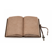 Carnet en cuir vintage fait main, papier à bords frangés, carnet de croquis, Grimoire, Livre des Ombres, journal avec fermeture à clé