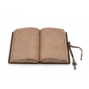 Carnet en cuir vintage fait main, papier à bords frangés, carnet de croquis, Grimoire, Livre des Ombres, journal avec fermeture à clé - Product Image 4