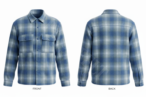 Chemise de travail personnalisée à carreaux, boutonnée, avec deux poches, design élégant et décontracté en flanelle, vente en gros - Product Image 6