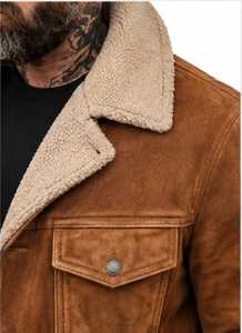 <b>Men's</b> Brown Long <b>Trench</b> <b>Coat</b> With Buttons And Front Pockets - Product Image 6