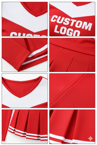 Service personnalisé, prix OEM, style moderne, tissu en spandex/polyester haute durabilité, uniformes de cheerleading imprimés pour femmes, confortables - Product Image 4