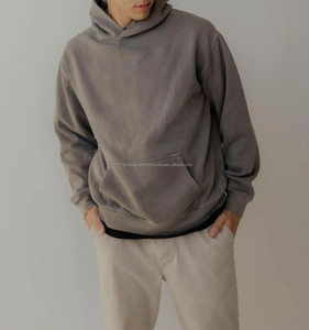 Sweat-shirt en tissu éponge brossé de haute qualité avec logo personnalisé sweat-shirt en laine polaire épaisse et confortable style basique pour hommes - Product Image 3