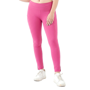 Leggings Deportivos de Cintura Alta Color Rosa, Tejidos, con Bolsillos, Elásticos y Transpirables para Mujer - Product Image 1