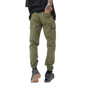 Pantalon cargo décontracté pour homme avec cordon de serrage, coupe ample, devant plat, fermeture éclair, service OEM disponible pour le printemps - Product Image 5