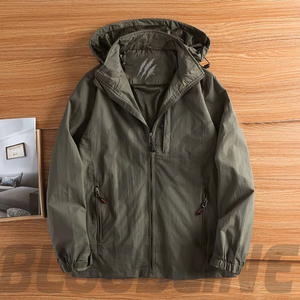 Men's Color Blocking <b>Waterproof</b> Breathable Windproof Puffer <b>Jacket</b> with Zipper Closure Casual Winter Regular Fit Polyester Shell - Product Image 4