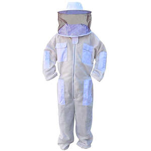 Combinaison d'apiculteur respirante en maille avec capuche et gants anti-piqûres, protection intégrale pour hommes et femmes - Product Image 6