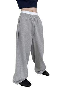 Pantalon de survêtement surdimensionné personnalisé pour homme – Qualité supérieure, uni, style européen et américain, en velours côtelé pour un look décontracté - Product Image 2