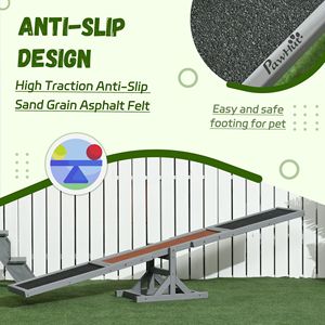 Balancín de Madera Gris para Perros de 71 Pulgadas, 12 Pulgadas de Ancho x 12 Pulgadas de Alto, Equipo de Entrenamiento de Obstáculos para Ejercicio Canino - Product Image 5