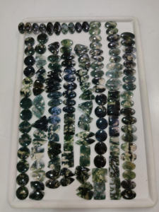 หินประดับต้นไม้อัญมณีแบบหลวมๆหินมอสอาเกตทรงหลังเบี้ยอัญมณีธรรมชาติอาเกตคู่อาเกตมอส - Product Image 2