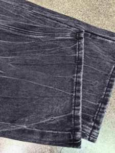 Jean en denim délavé coupe large pour homme, taille haute, coupe ample, style streetwear, en coton mi-lourd, style automne - Product Image 4
