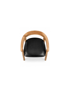 Fauteuil en bois moderne avec assise rembourrée et dossier en rotin, design scandinave pour salle à manger, hôtel et café - Product Image 2