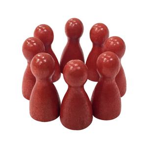 GD 12*24mm Rouge 100 Pcs Pion en bois; jeu d'échecs Bois/échecs Bois/pièces d'échecs Bois - Product Image 2