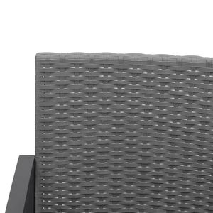 Juego de comedor de patio de 5 piezas de ratán PP gris oscuro con cojines Juegos de jardín - Product Image 5