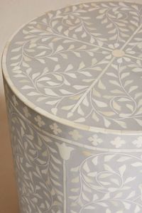 Handmade Bone Inlay <b>Stool</b> Luxury Decorative Side <b>Table</b> for Home Furniture - Product Image 2