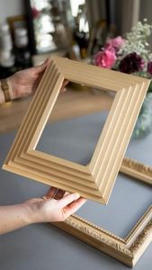 Elegant Design Handmade Natural Brown Bone Modern Eco-Friendly Silk Screen <b>Printing</b> 1 Color Vertical <b>Large</b> Rectangle <b>Frame</b> - Product Image 4
