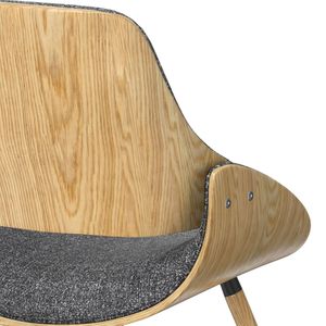 Sedia da pranzo Malden in legno curvato grigio/marrone chiaro, elegante e confortevole per il tuo spazio pranzo - Product Image 5