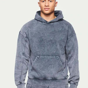 Men Acid Wash Tracksuit Vintage Washed Two Piece <b>Set</b> with Zip Jacket and <b>Matching</b> <b>Joggers</b> for Streetwear Style - Product Image 3