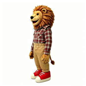 Marionnette de lion pleine grandeur, Marionnette de lion ventriloque, Jouet marionnette de lion souple, Marionnette de lion en peluche - Product Image 2