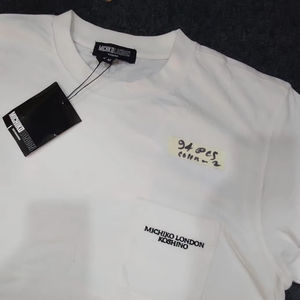 T-shirt à manches courtes en coton pur pour homme, 180g, tricoté, teint en fil, col rond, respirant et à séchage rapide - Product Image 4