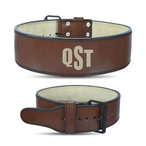 Ceinture de musculation professionnelle réglable en cuir avec boucle, taille personnalisée, équipement d'entraînement de fitness - Product Image 1