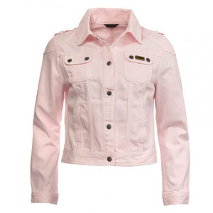 Women Fashion Woven Denim Jacket Classic <b>Jean</b> Outerwear Slim Fit Long Sleeve Breathable Eco-Friendly Button <b>up</b> for Casual Wear - Product Image 2