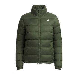 Chaqueta acolchada cómoda para mujer con relleno cálido, cremallera completa, cuello alto, dos bolsillos laterales y para uso diario. - Product Image 5