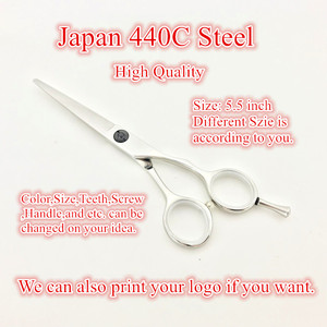 Ciseaux de coiffure professionnels en acier japonais 440C de 5,5 pouces pour barbier et salon de beauté - Product Image 4