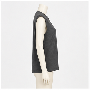 Camiseta clásica de algodón con cuello redondo y manga corta para mujer - Product Image 3