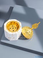 Brûleur d'encens islamique en bois fait main, brûleur de Bakhoor, support en forme de croissant de lune arabe, décoration du Ramadan, taille et couleur personnalisables