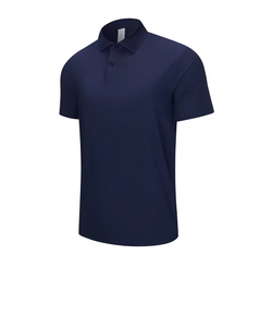 Polo personnalisé pour homme en soie glacée sans couture, séchage rapide, pour golf et tennis, couleur unie, respirant, rafraîchissant pour l'été, vêtements de sport OEM ODM - Product Image 1