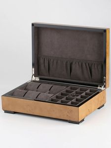 Humidor rectangulaire classique de luxe en bois avec dessus en laque, résistant à l'humidité, écologique et portable pour le stockage des cigares - Product Image 5
