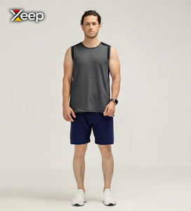 Shorts décontractés pour hommes XEEP personnalisables, légers, solides, de haute qualité, à séchage rapide, respirants, avec cordon de serrage, tricotés, service OEM - Product Image 4