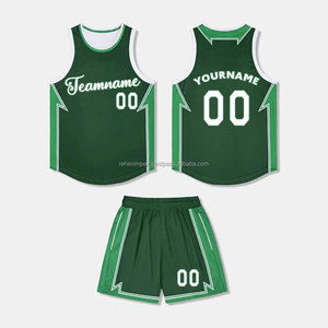 Ensemble de shorts de basket-ball personnalisables, sublimés, réversibles, à séchage rapide, 100% polyester, antibactériens, respirants, unisexes, pour adultes - Product Image 1