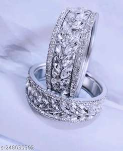 Anillo fino de oro blanco de 14 quilates unisex Anillo de bodas con certificado IGI de estilo clásico de diamante de moissanita blanco cultivado en laboratorio de alta calidad - Product Image 1