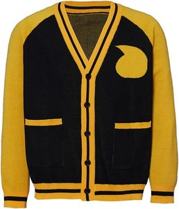 Cárdigan minimalista transpirable con cuello en V para hombre, suéter universitario a rayas estilo preppy, prendas de punto con botones para un estilo casual elegante - Product Image 4