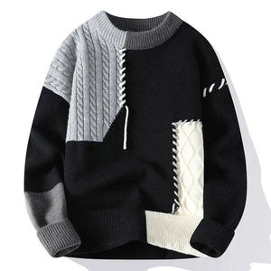 Trendy <b>Men</b> Sweater Premium Knit Fabric Breathable 100% <b>Wool</b> Casual Pullover Winter Fashion Daily Wear Travel Weekend Outfits - Product Image 5