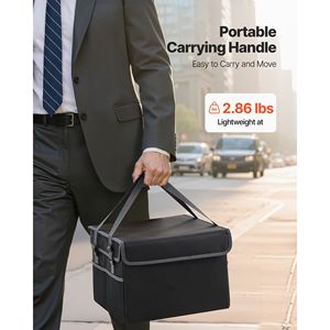 Scatola Portadocumenti Ignifuga Portatile per Ufficio Domestico, Design Pieghevole Impermeabile e Isolato Termicamente 1832 F per Risparmio di Spazio - Product Image 5
