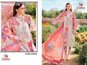 Conjunto de Salwar-Kameez y Dupatta de Algodón con Diseño Moderno y Colores Impresionantes, con Estampado y Bordado, Proveedor Mundial - Product Image 6