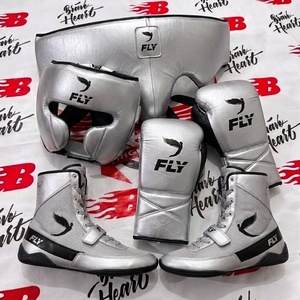 Set de Entrenamiento y Sparring para Gimnasio Fly Silver & Black, OEM Profesional, Duradero, de Alta Calidad, para Adultos, MMA, Venta al Por Mayor - Product Image 1