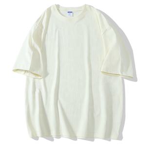 Haute qualité 260gsm 100% coton essentiel blanc col rond à manches courtes t-shirts pour hommes usine en gros impression de logo personnalisé - Product Image 3