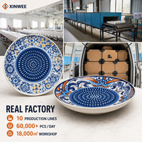 Blauw gepatroneerd keramisch knoflookrasp bord met aangepast logo OEM ODM Private Label fabrikant leverancier groothandel bulk keukengerei