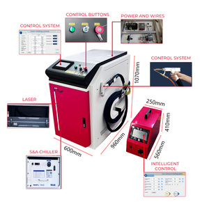 Chất Lượng Hàng Đầu 3 Trong 1 Wobble Đầu Cầm Tay 1000W 1500W 2000W 3000W Laser Thợ Hàn Cleaner Cutter/Máy Hàn Laser Cho Kim Loại - Product Image 3