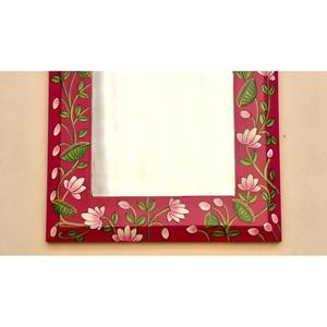 Handmade <b>Set</b> 2 Wooden Wall <b>Mirror</b> Indian Traditional Ethnic Style Hand Painted Wall Decorative Hanging Ethnic Style Wall Hanging - Product Image 1