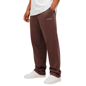 Customized <b>Men</b> Logo Fleece <b>Trouser</b> Relaxed Fit <b>Drawstring</b> Waist Open Hem Sweatpants OEM Apparel Factory Wholesale Bulk Suppliers - Product Image 5